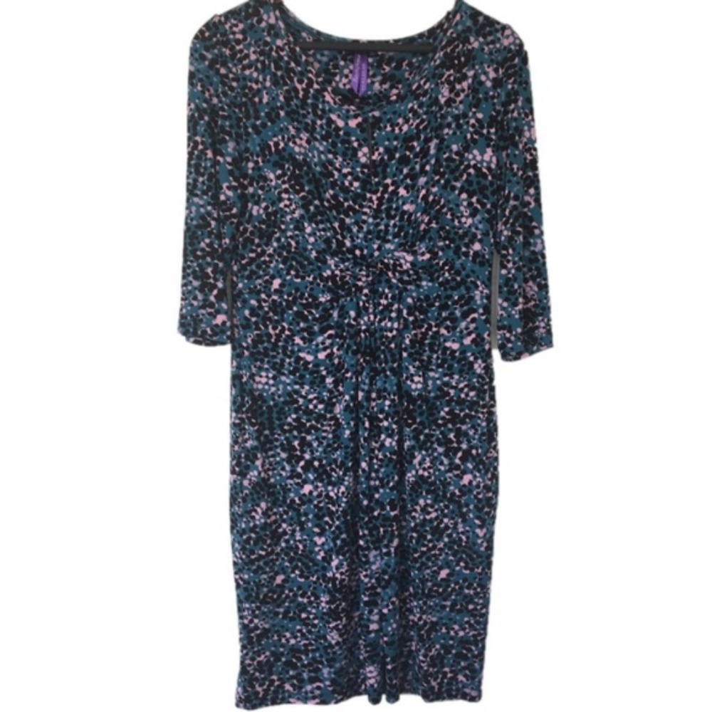 Seraphine twist-front printed maternity dress